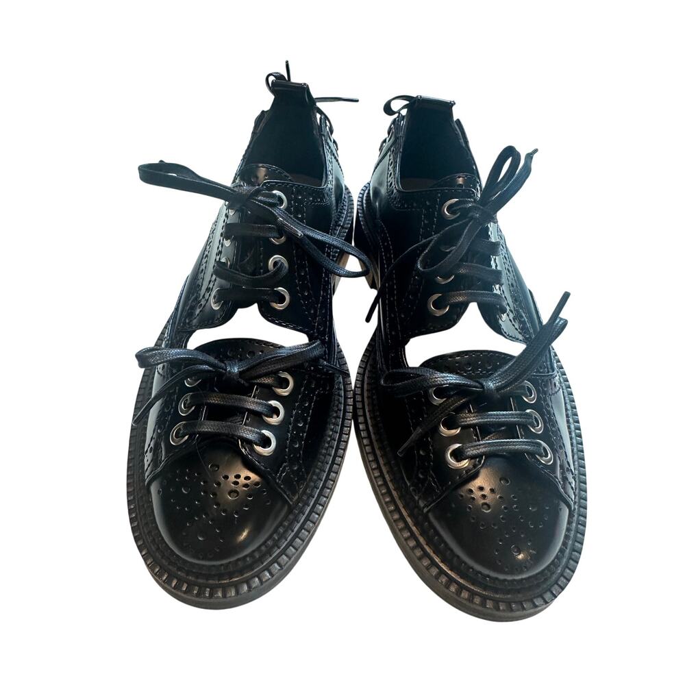 Simone Rocha Cut-out Women’s Brogues Size 37 Black Leather Goth Grunge Academia